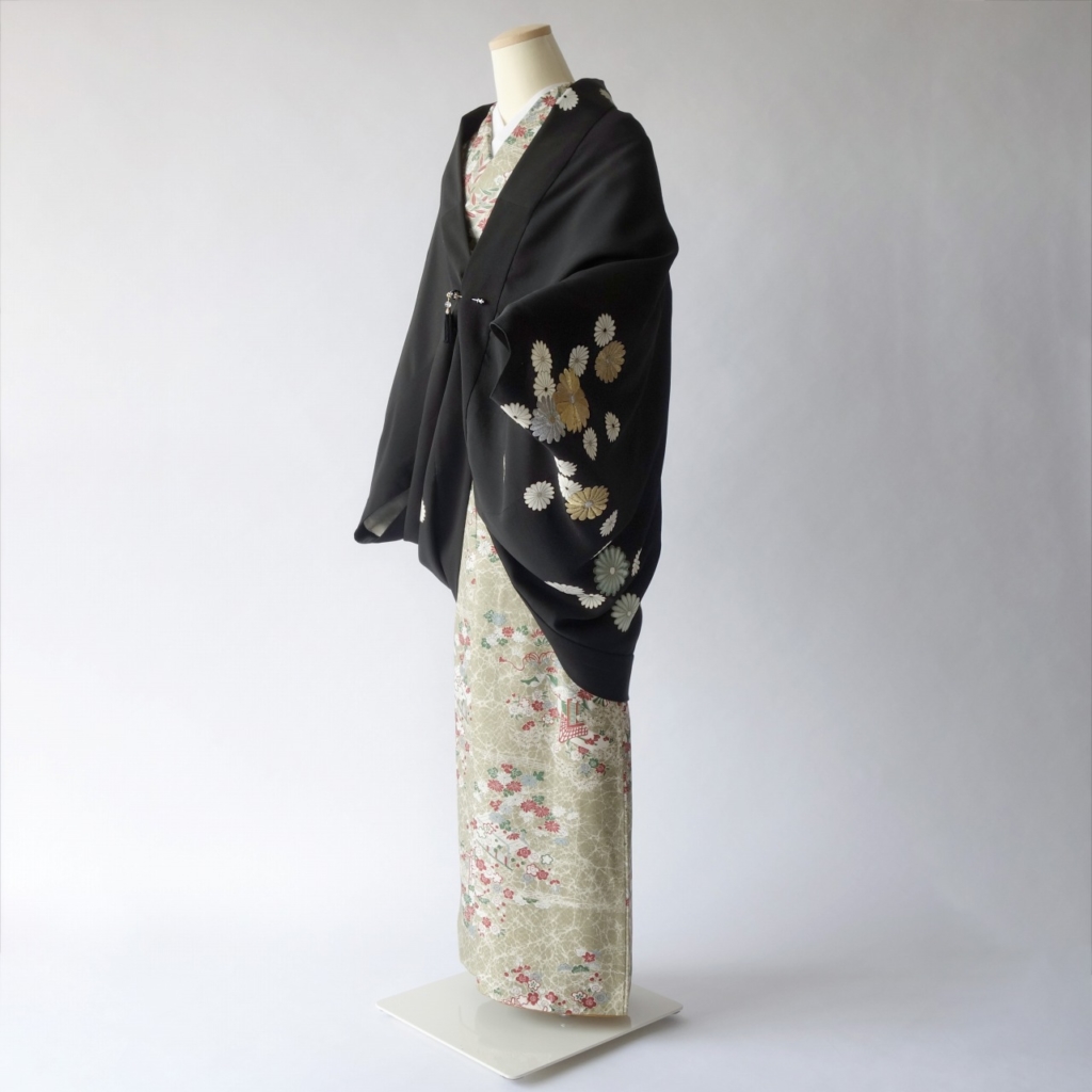 菊満開のモモンガ着物羽織