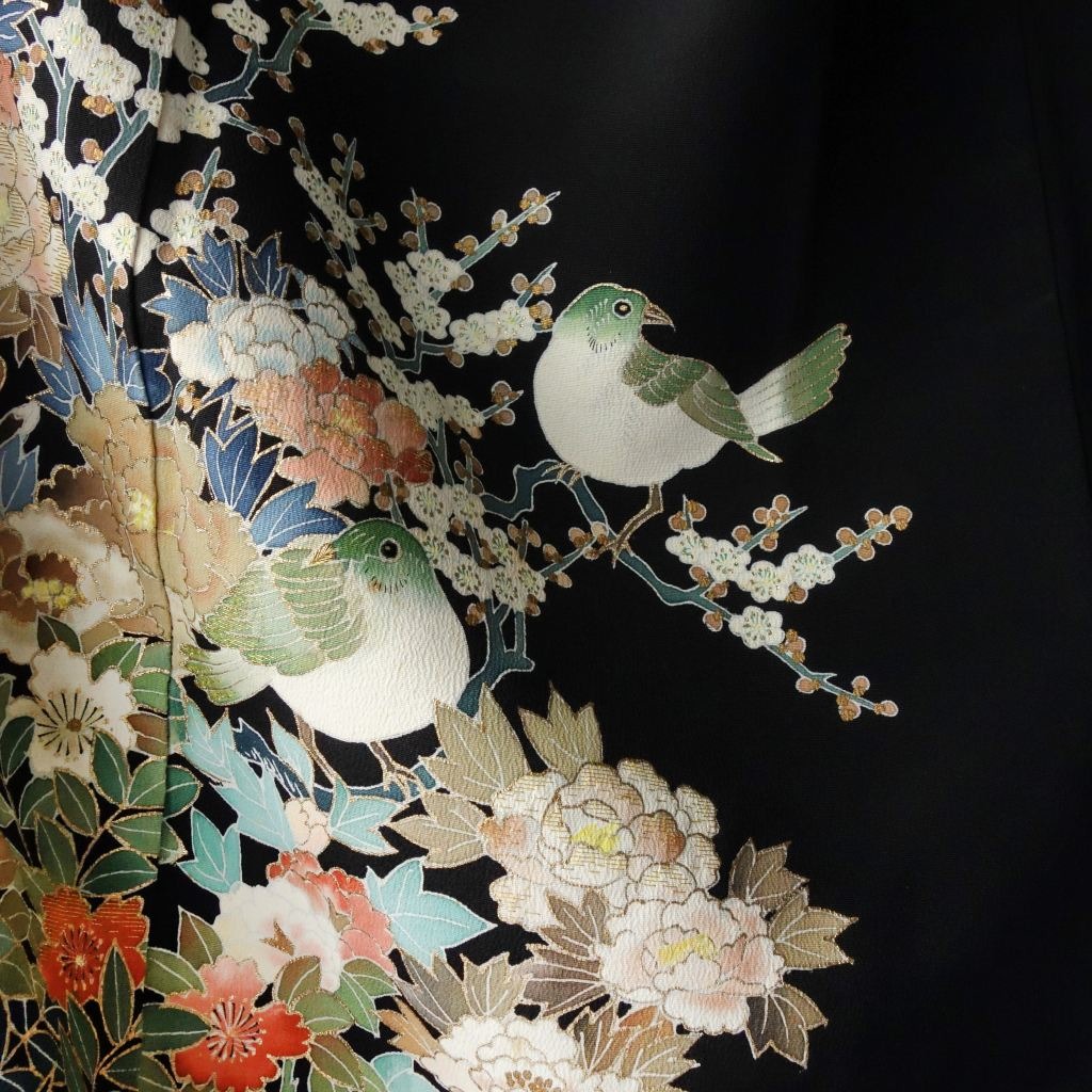 小鳥と花のモモンガKIMONO羽織
