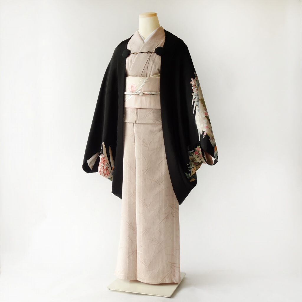 友禅花模様のモモンガKIMONO羽織