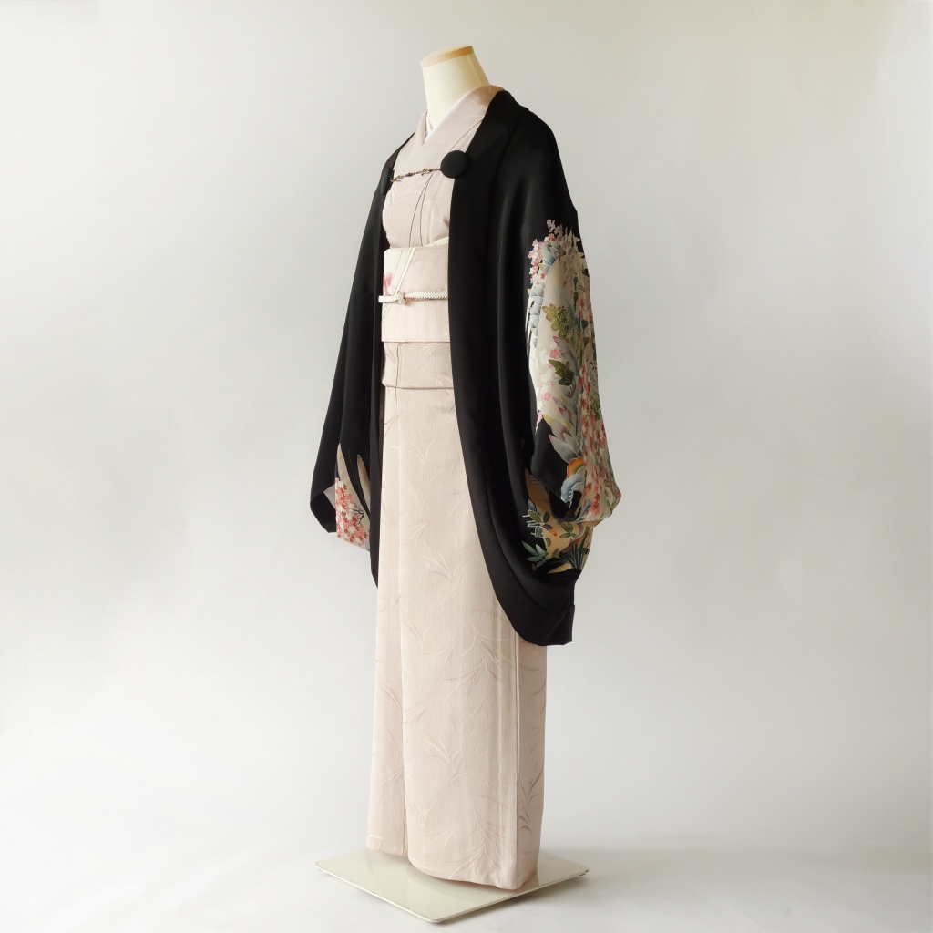 友禅花模様のモモンガKIMONO羽織