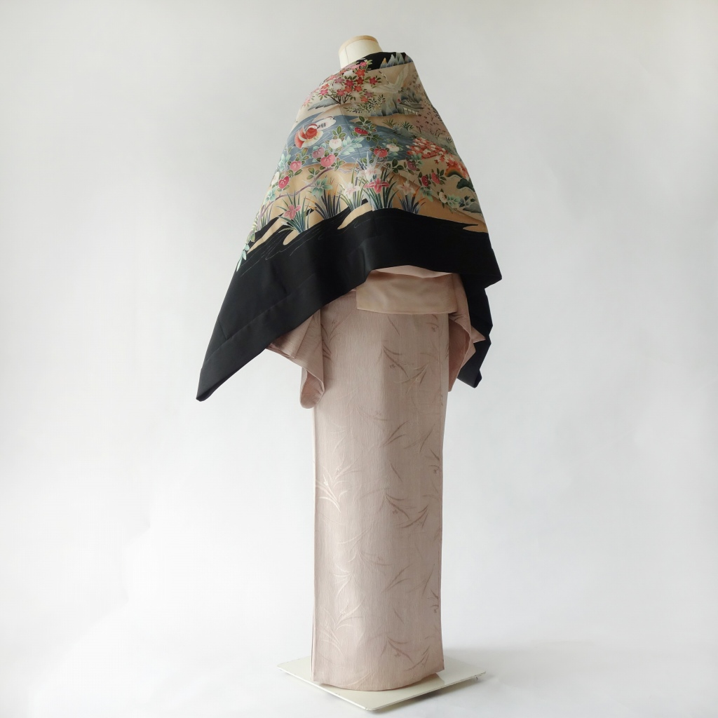 友禅花模様のモモンガKIMONO羽織