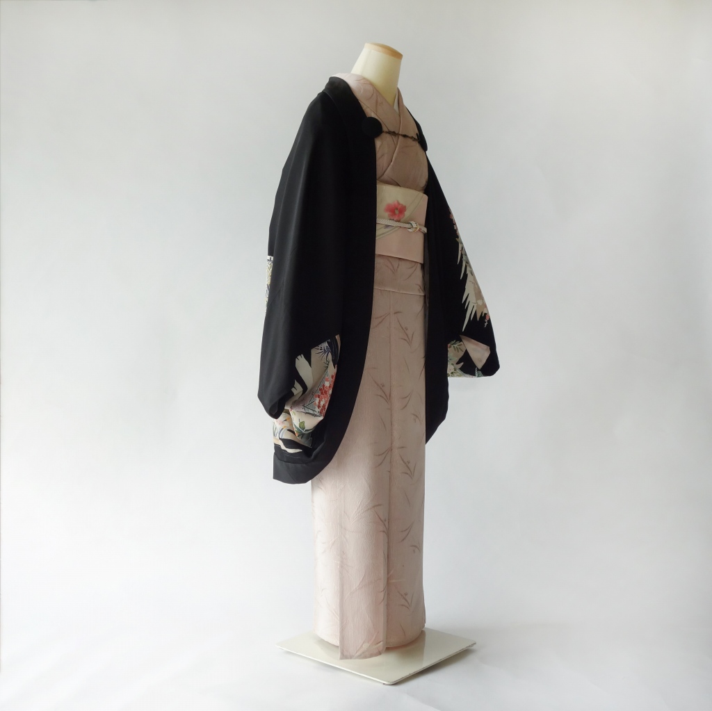 友禅花模様のモモンガKIMONO羽織