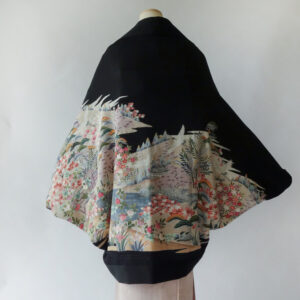 友禅花模様のモモンガKIMONO羽織