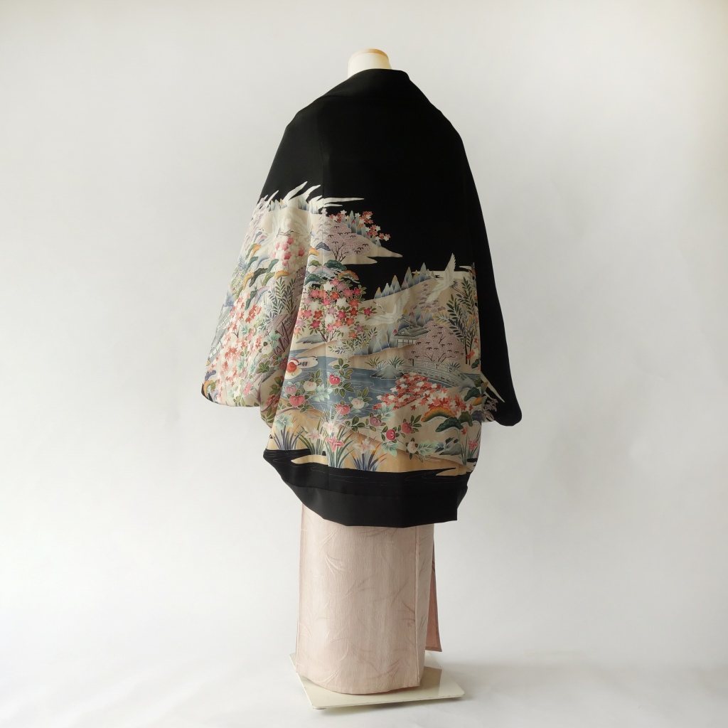 友禅花模様のモモンガKIMONO羽織