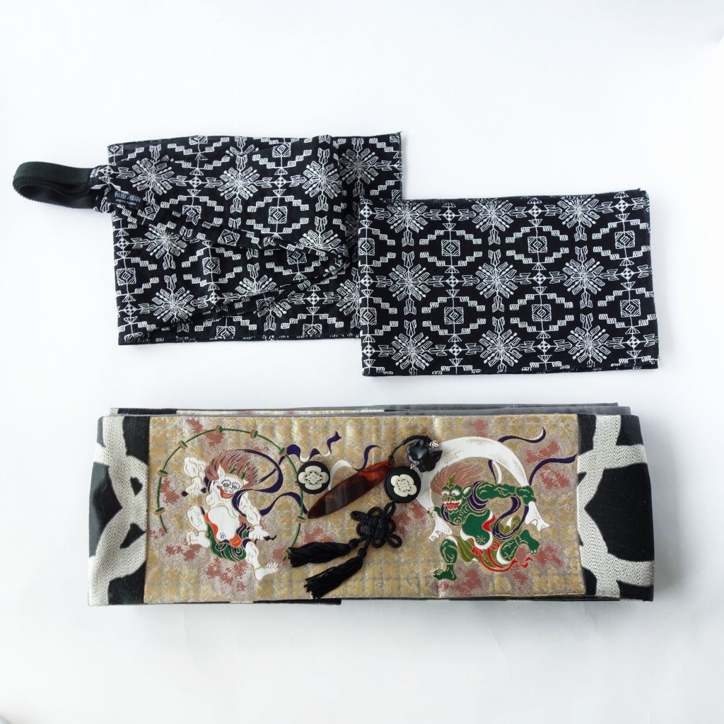 祖母の喪服をリメイク｜アメリカ在住の方からご依頼のワンピースコートと和小物制作