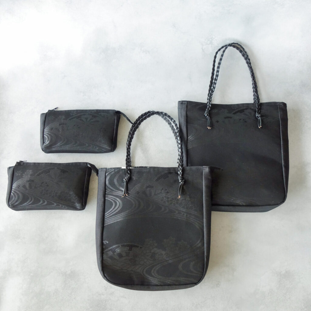 和遊湘南、着物地・帯地で作るバッグ類