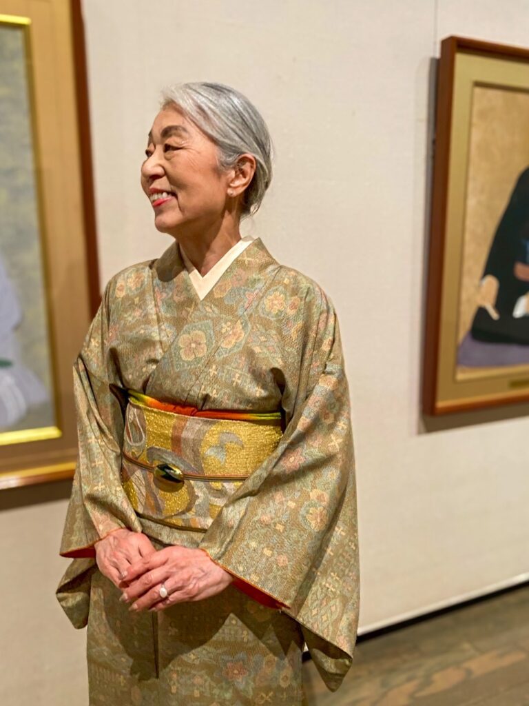平塚美術館の展示作品と着物スタイル　前